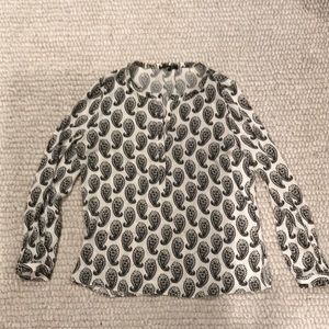 Kobi Halperin Long sleeve paisley silk blouse.